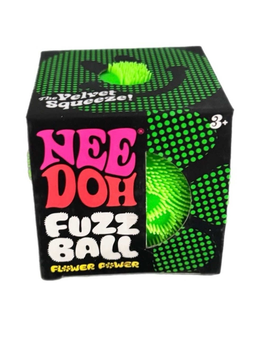 Authentic VIRAL NeeDoh Flower Power Fuzz Ball - Green